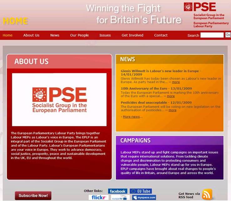 European Parliamentary Labour Party Homepage