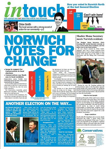 Norwich north leaflet chloe smith