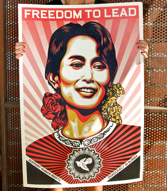 shepard fairey aung san suu kyi