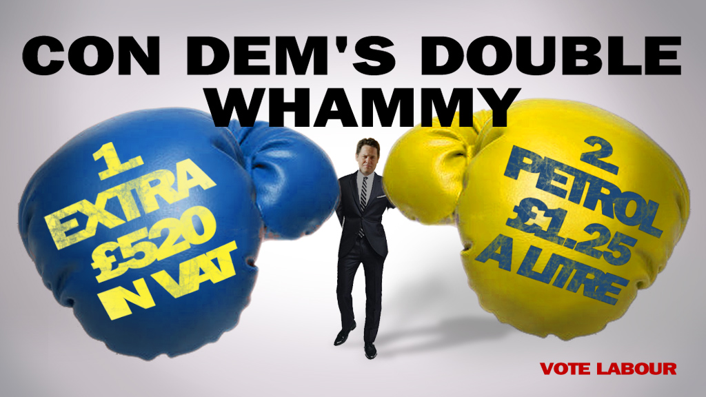Con dem double whammy labour poster