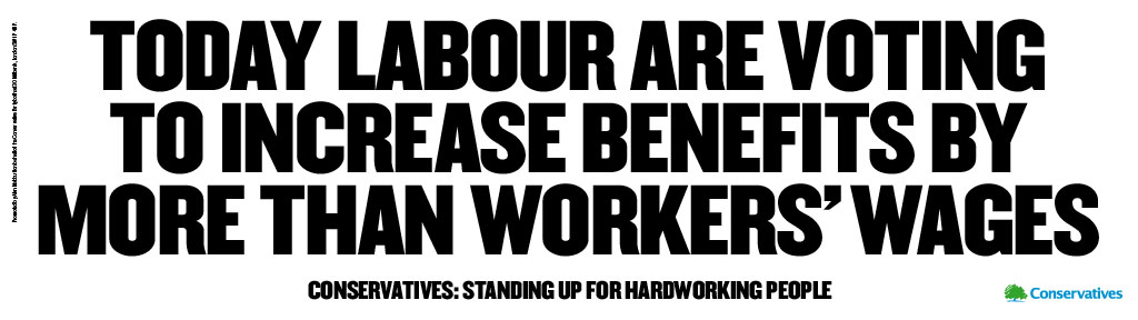 Labour are voting to increase benefits by more than workers wages landscape