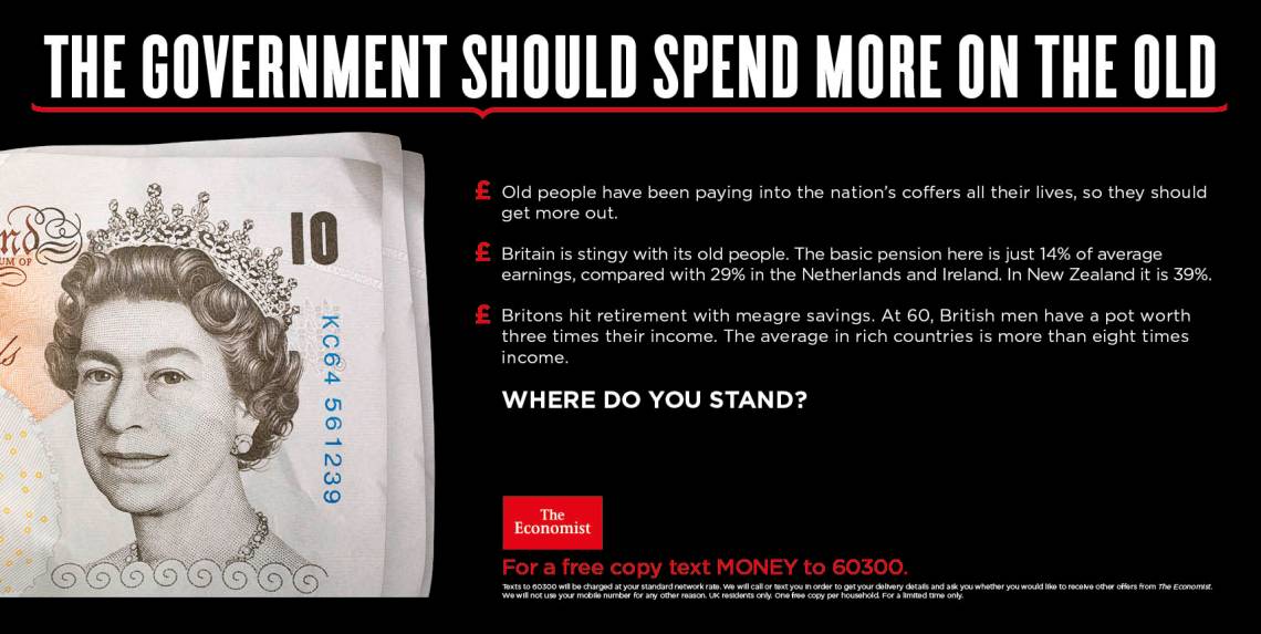 Economist where do you stand government should spend more on the old bank note