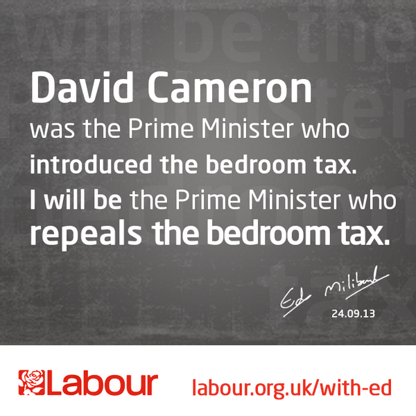 Bedroom tax Ed Miliband conference speech 2013