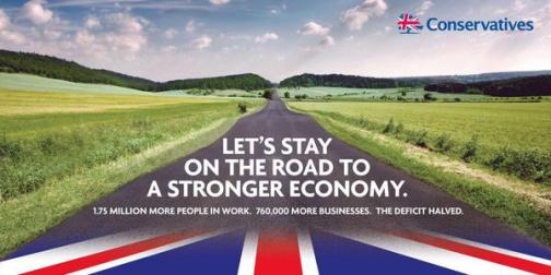 Road to Recovery Conservative Party poster