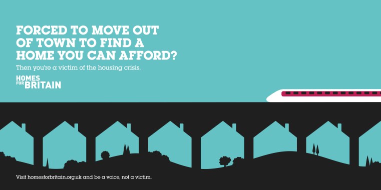 Train house homes for britain advert