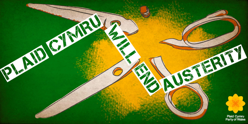 Plaid Cymru will end austerity poster