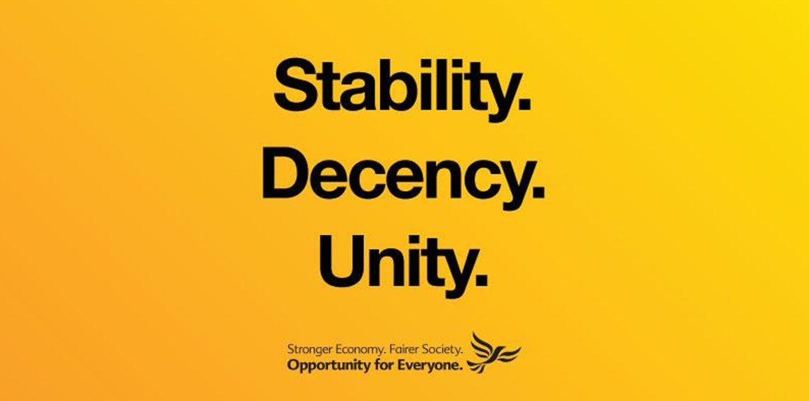 Lib Dems stability decency unity