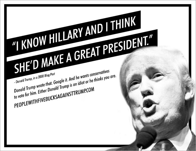 Crowd funders against trump hillary