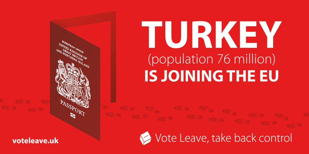 Vote Leave - Turkey is joining the EU - poster