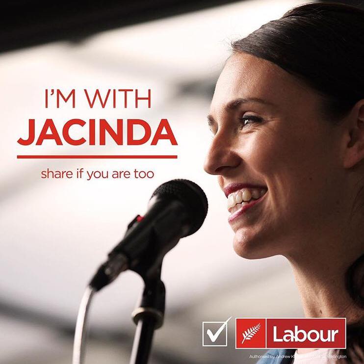 I'm with jacinda ardern new zealand 2017 labour